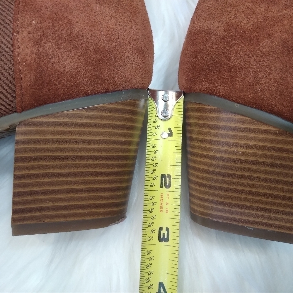 Bandolino Suede Ankle Block Heel Shoes - Picture 12 of 12